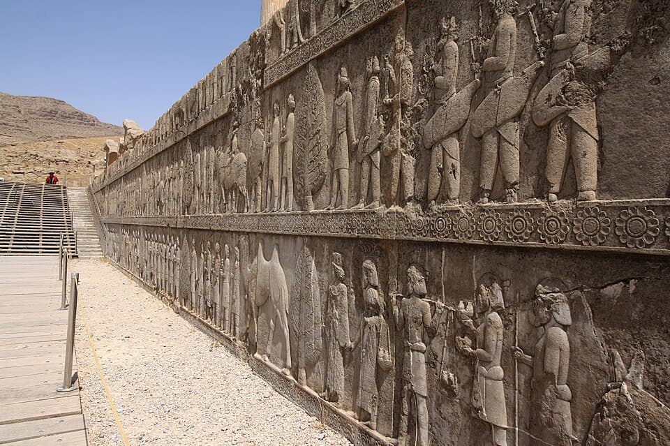 Persepolis: The word Hindu first appears in Darius I's inscriptions at Persepolis and Naqsh e Rustam, as Hidus.