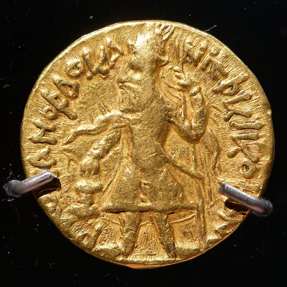 A gold stater of Kanishka I: Kushana coins are a masterclass in religious pluralism.