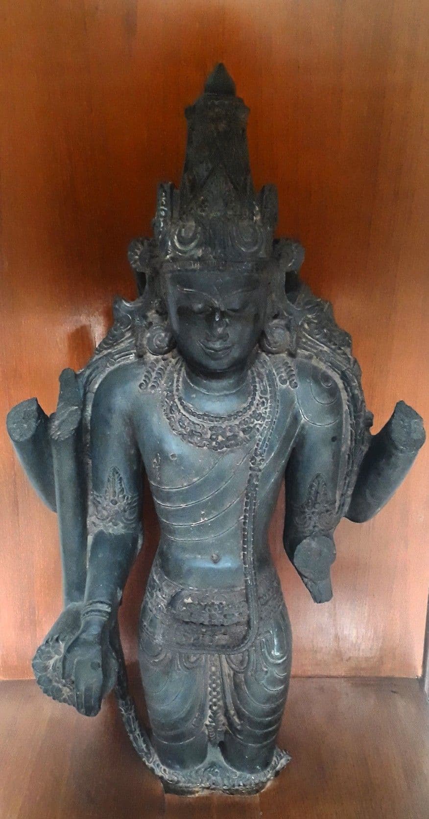 A Pala Vishnu in black basalt: Pala sculpture is found across Bengal, Bihar and Bangladesh.